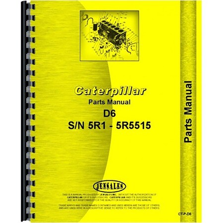Fits Caterpillar D6 Crawler Parts Manual (New) (5R1-5R5515)
